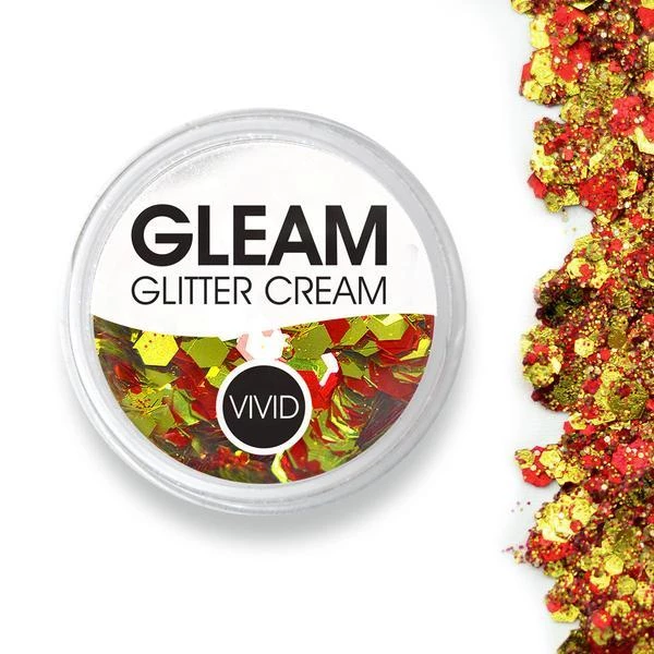 VIVID Glitter VIVID Gleam Glitter Cream - Victorious - Garnet & Gold 1 VIVID Glitter VIVID Gleam Glitter Cream - Victorious - Garnet & Gold