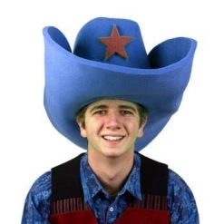 Clown Antics Super Size 50 Gallon Cowboy Hats - Blue (28")