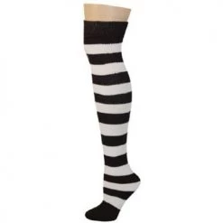 AJs Socks Striped Socks - Black/White
