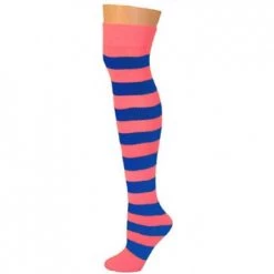 AJs Socks Striped Socks - Pink/Blue