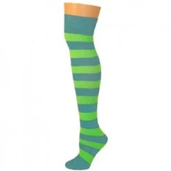 AJs Socks Striped Socks - Turquoise/Lime