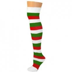 AJs Socks Striped Socks - Red/White/Kelly