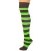 AJs Socks Adults Striped Knee Socks - Black/Lime Striped Socks