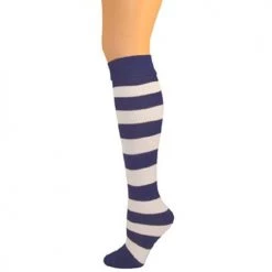 AJs Socks Kids Striped Knee Socks - Blue/White