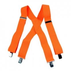 Suspender Factory Jumbo Clip Suspenders - Neon Orange (1.5")