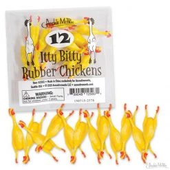 Accoutrements Itty Bitty Rubber Chickens (12/pack)