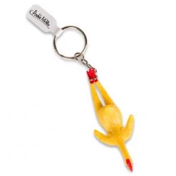 Accoutrements Rubber Props Rubber Chicken Keyring