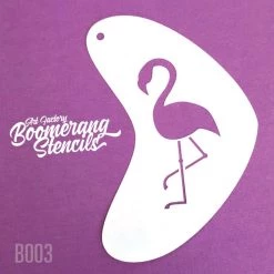 Art Factory Boomerang Face Painting Stencil - Flamingo Stencils