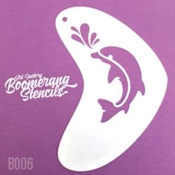 Stencils Art Factory Boomerang Face Painting Stencil - Dolphin
