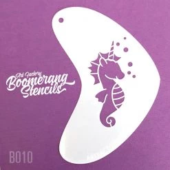 Art Factory Boomerang Face Painting Stencil - Seahorse Unicorn Stencils