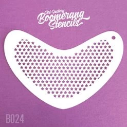 Stencils Art Factory Boomerang Face Painting Stencil - Small Stars