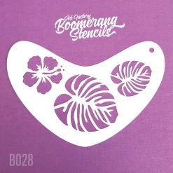 Stencils Art Factory Boomerang Face Painting Stencil - Tropical Flower