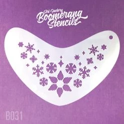 Stencils Art Factory Boomerang Face Painting Stencil - Whimsy Snowflakes