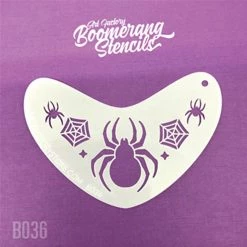 Art Factory Boomerang Face Painting Stencil - Spider Crown Stencils
