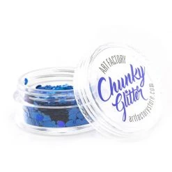 Art Factory Blue Hearts Chunky Glitter (1 Oz)