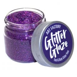 Art Factory Glitter Glaze Face & Body Paint - Purple (1 Oz) Glitter & Glitter Tattoo