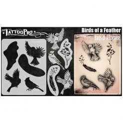 Tattoo Pro Stencils Tattoo Pro Airbrush Stencils - Birds Of A Feather