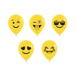 Qualatex Betallic 5" Emoji Assortment (100/bag) Balloons By Color