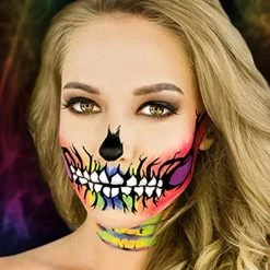 Cinema Secrets Woochie Water Activated Makeup Kit - Rainbow Skull Halloween Makeup
