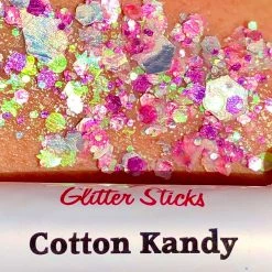 Creative Faces Chunky Glitter Stick - Cotton Kandy Glitter & Glitter Tattoo