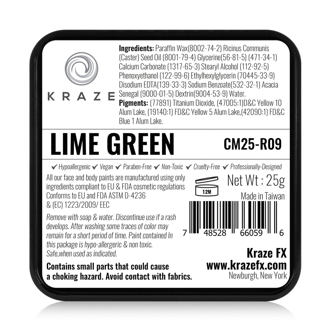 Face Paint Brands Kraze FX Square - Lime Green (25 Gm) 4 Face Paint Brands Kraze FX Square - Lime Green (25 Gm)