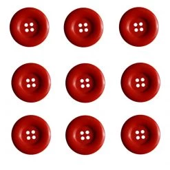 Dill Buttons Of America Sewing Buttons Dill Buttons - 4 Hole - Red