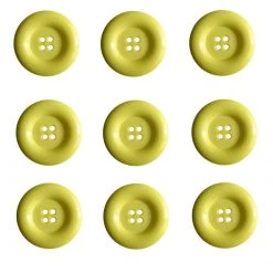 Dill Buttons Of America Sewing Buttons Dill Buttons - 4 Hole - Yellow