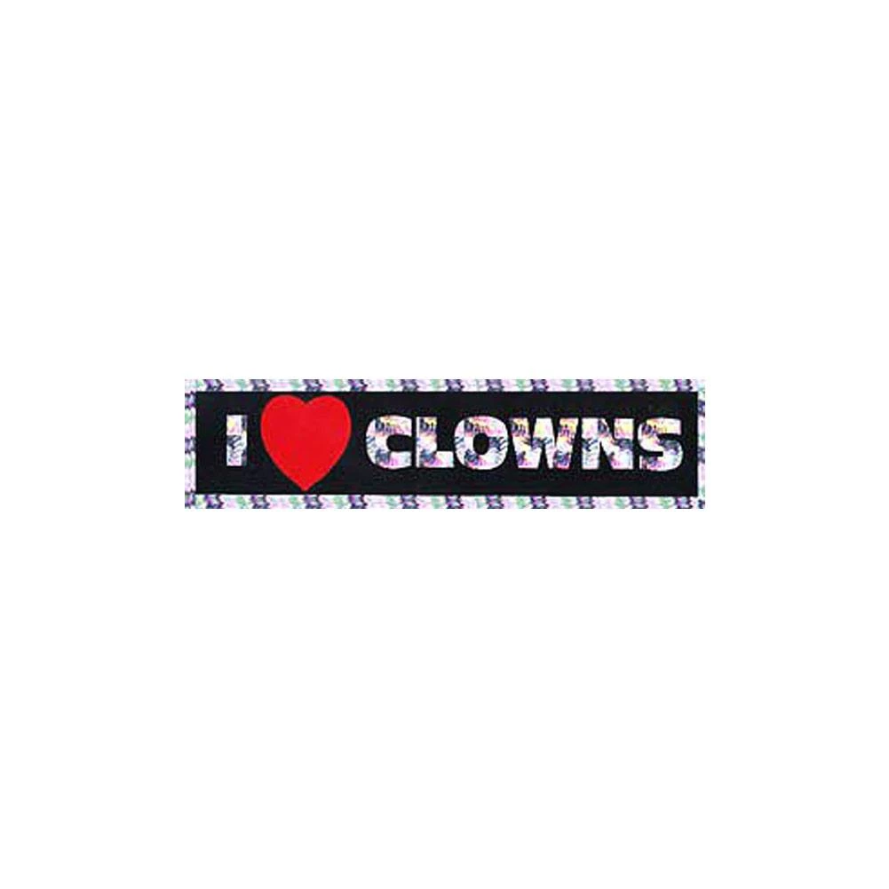 Daytona Magic I Love Clowns Bumper Sticker 1 Daytona Magic I Love Clowns Bumper Sticker