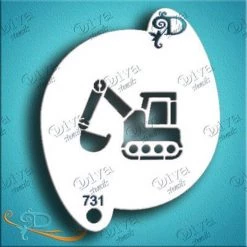 Diva Stencils Diva Stencil - Back Hoe