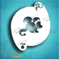 Diva Stencils Air Brush Supplies Diva Stencil - Cute Dragon