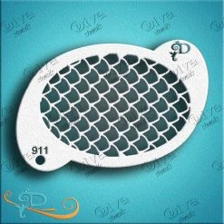 Diva Stencils Diva Stencil - Large Scales On Oval