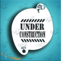 Diva Stencils Diva Stencil - Under Construction Air Brush Supplies