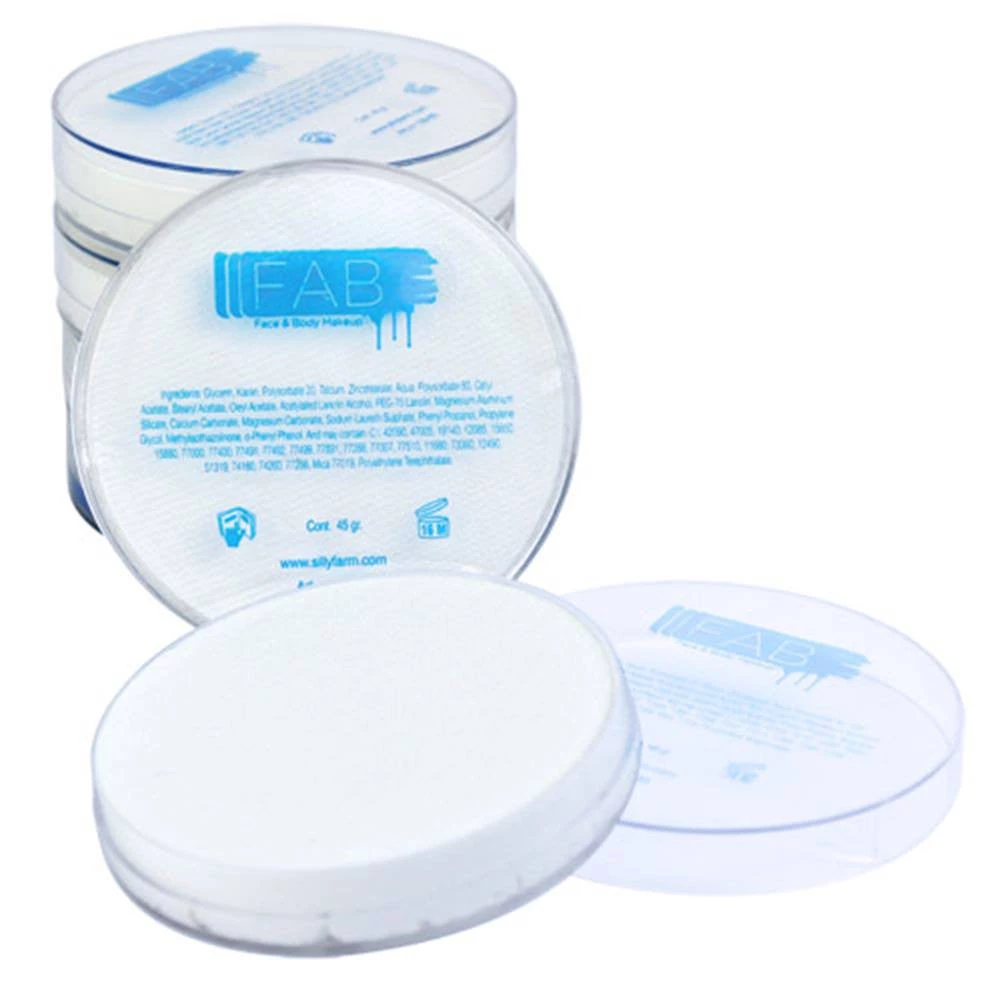 Silly Farm (FAB) Face Paint Brands FAB White Superstar Face Paint 161 (45 Gm) 1 Silly Farm (FAB) Face Paint Brands FAB White Superstar Face Paint 161 (45 Gm)