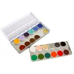 Kryolan Aquacolor Regular Face Paint Palettes (24 Colors) Face Paint Brands