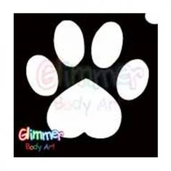 Glimmer Body Art Glitter Tattoo Stencils - Paw (5/pack) Glitter & Glitter Tattoo