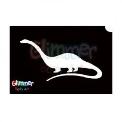 Glitter & Glitter Tattoo Glimmer Body Art Glitter Tattoo Stencil Brachiosaurus 5/pk