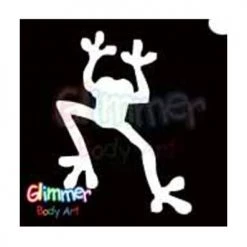 Glimmer Body Art Glitter Tattoo Stencils - Frog (5/pack) Glitter & Glitter Tattoo