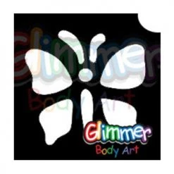 Glitter & Glitter Tattoo Glimmer Body Art Glitter Tattoo Stencil Butterfly 10 5/pk