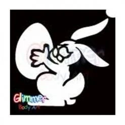Glimmer Body Art Glitter Stencils Easter Bunny 1 (5/pack)