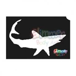 Glitter & Glitter Tattoo Glimmer Body Art Glitter Tattoo Stencils - Shark (5/pack)