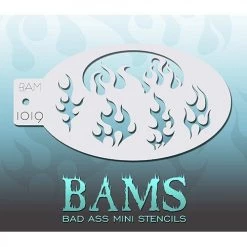 Bad Ass Stencils Air Brush Supplies Bad Ass Mini Stencils - Flames (BAM1019)