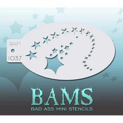 Bad Ass Stencils Air Brush Supplies Bad Ass Mini Stencils - Shooting Stars (BAM1037)