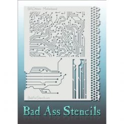 Bad Ass Stencils Air Brush Supplies Bad Ass Full Size Stencils - Motherboard (BAD6044)