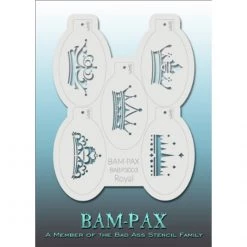 Bad Ass Stencils BAM PAX Stencils - Royal (BABP 3003) Air Brush Supplies