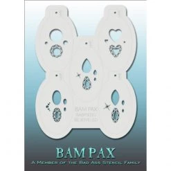 Bad Ass Stencils BAM PAX Stencils - Bejeweled (BABP 3010) Air Brush Supplies