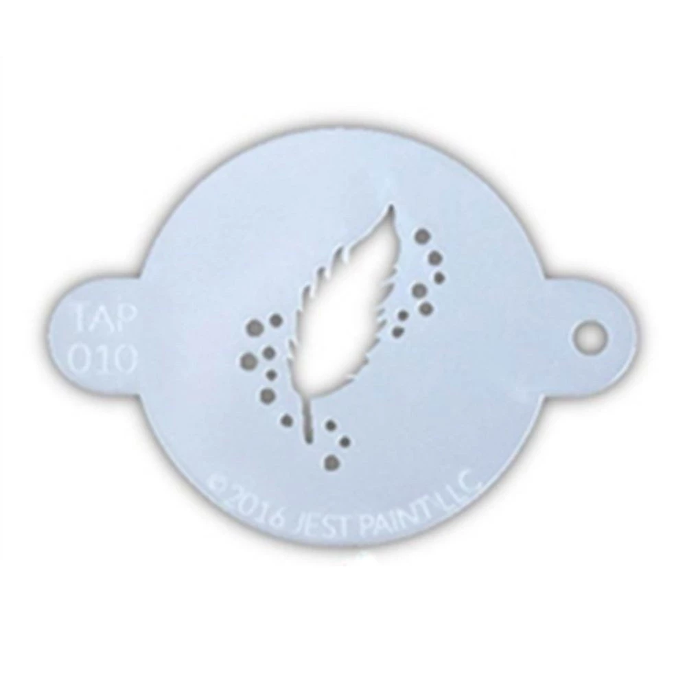 TAP Stencils Air Brush Supplies TAP Face Paint Stencil - Feather (010) 1 TAP Stencils Air Brush Supplies TAP Face Paint Stencil - Feather (010)