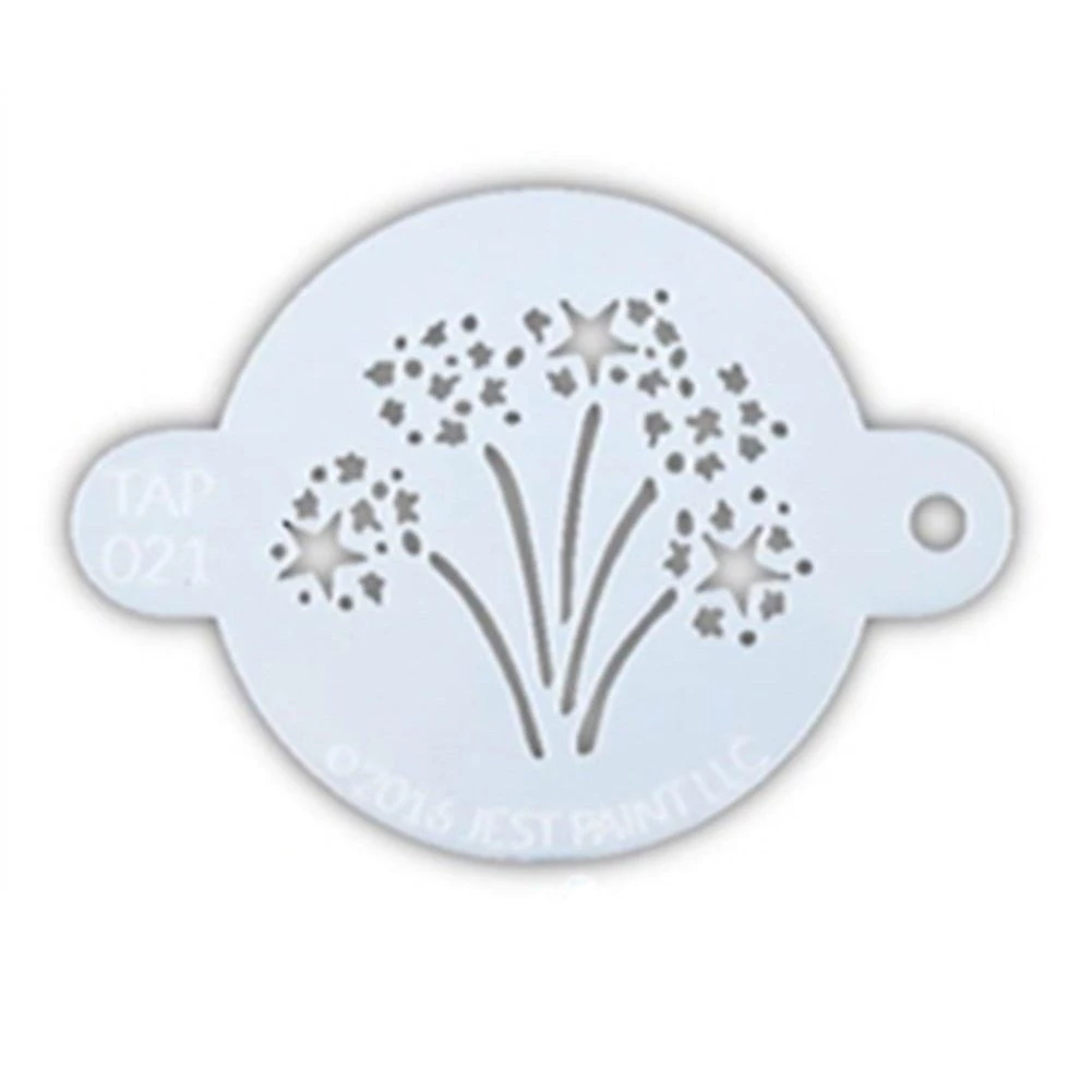 TAP Stencils Air Brush Supplies TAP Face Paint Stencil - Fireworks (021) 1 TAP Stencils Air Brush Supplies TAP Face Paint Stencil - Fireworks (021)