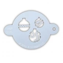 TAP Stencils Air Brush Supplies TAP Face Paint Stencil - Christmas Ornaments (035)