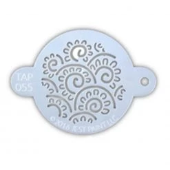 TAP Stencils Air Brush Supplies TAP Face Paint Stencil - Henna Floral Swirls (055)
