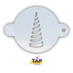 TAP Stencils TAP Face Paint Stencil - Unicorn Horn Swirl (104) Air Brush Supplies